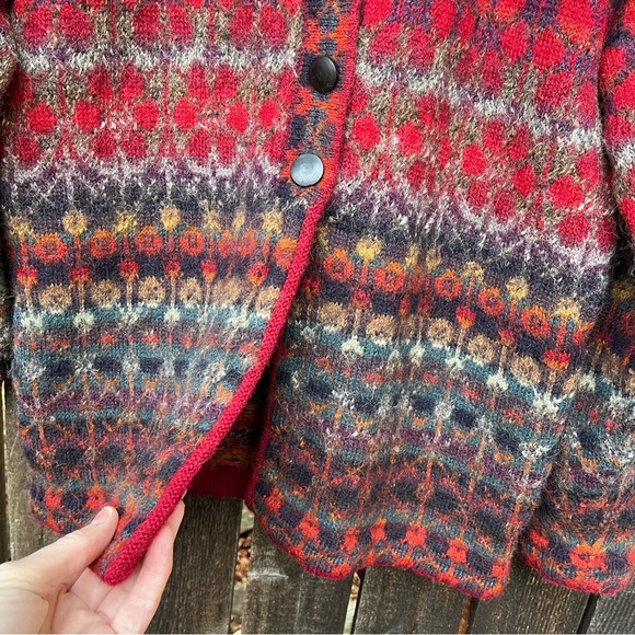 Intiwara Alpaca Multicolor Cardigan Sweater Sz S - Picture 5 of 12
